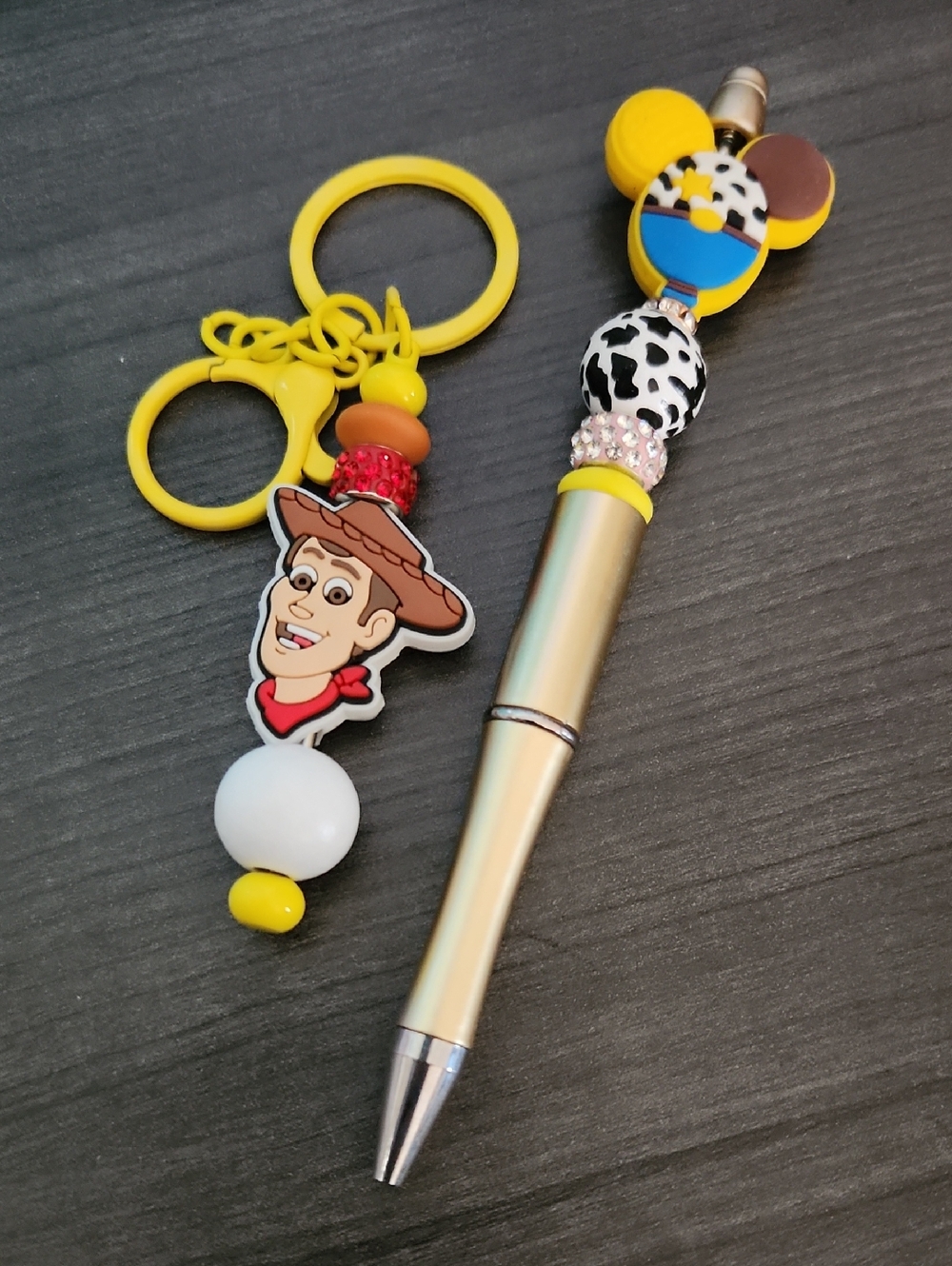 Disney's Woody Beaded Keychain & Pen